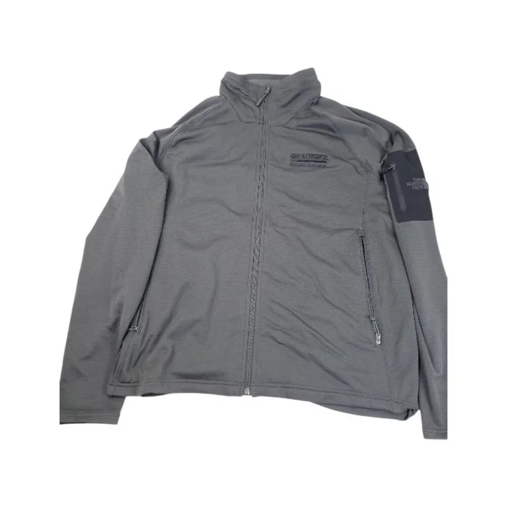 The North Face Men's Gray Long Sleeve Mock Neck Windrunner Fleece Jacket Size XL